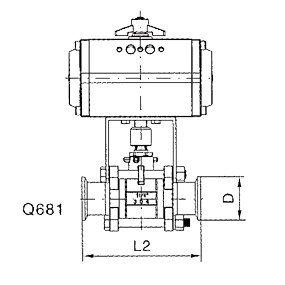 Q681F氣動三片式快裝球閥(圖1)