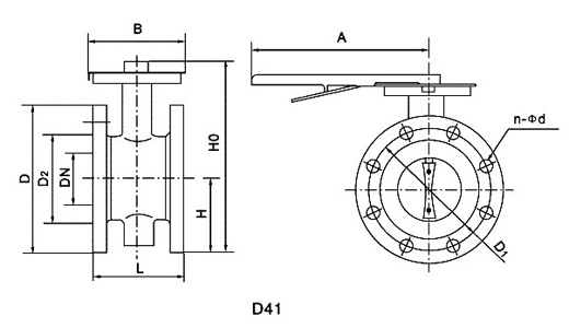 手動全襯膠法蘭蝶閥(圖1)